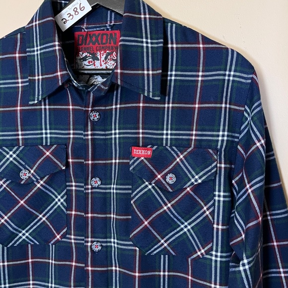 Dixxon Torrance Plaid Long Sleeve Shirt - Men's Size S - Blue - Picture 2 of 8